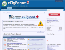 Tablet Screenshot of ecigforum.ca